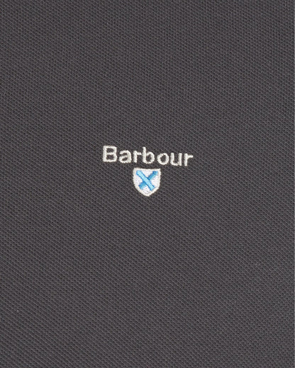 Barbour Tartan Pique Mens Polo S/S 25 - Navy/Dress