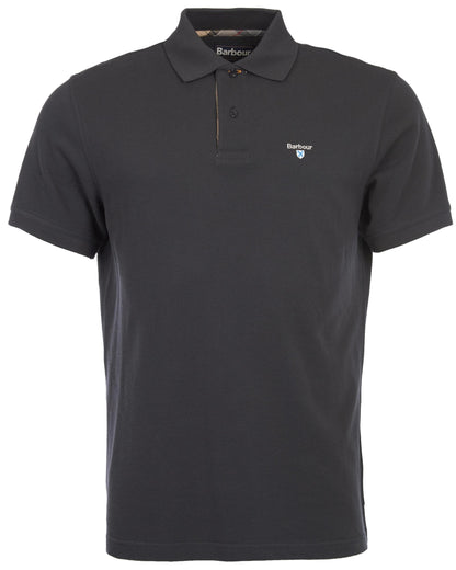 Barbour Tartan Pique Mens Polo S/S 25 - Navy/Dress