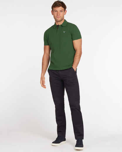 Barbour Tartan Pique Mens Polo S/S 25 - Racing Green