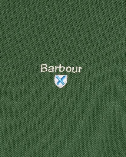 Barbour Tartan Pique Mens Polo S/S 25 - Racing Green