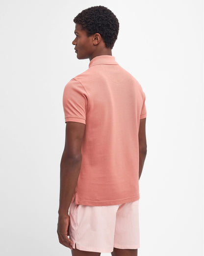 Barbour Tartan Pique Mens Polo S/S 25 - Pink Clay