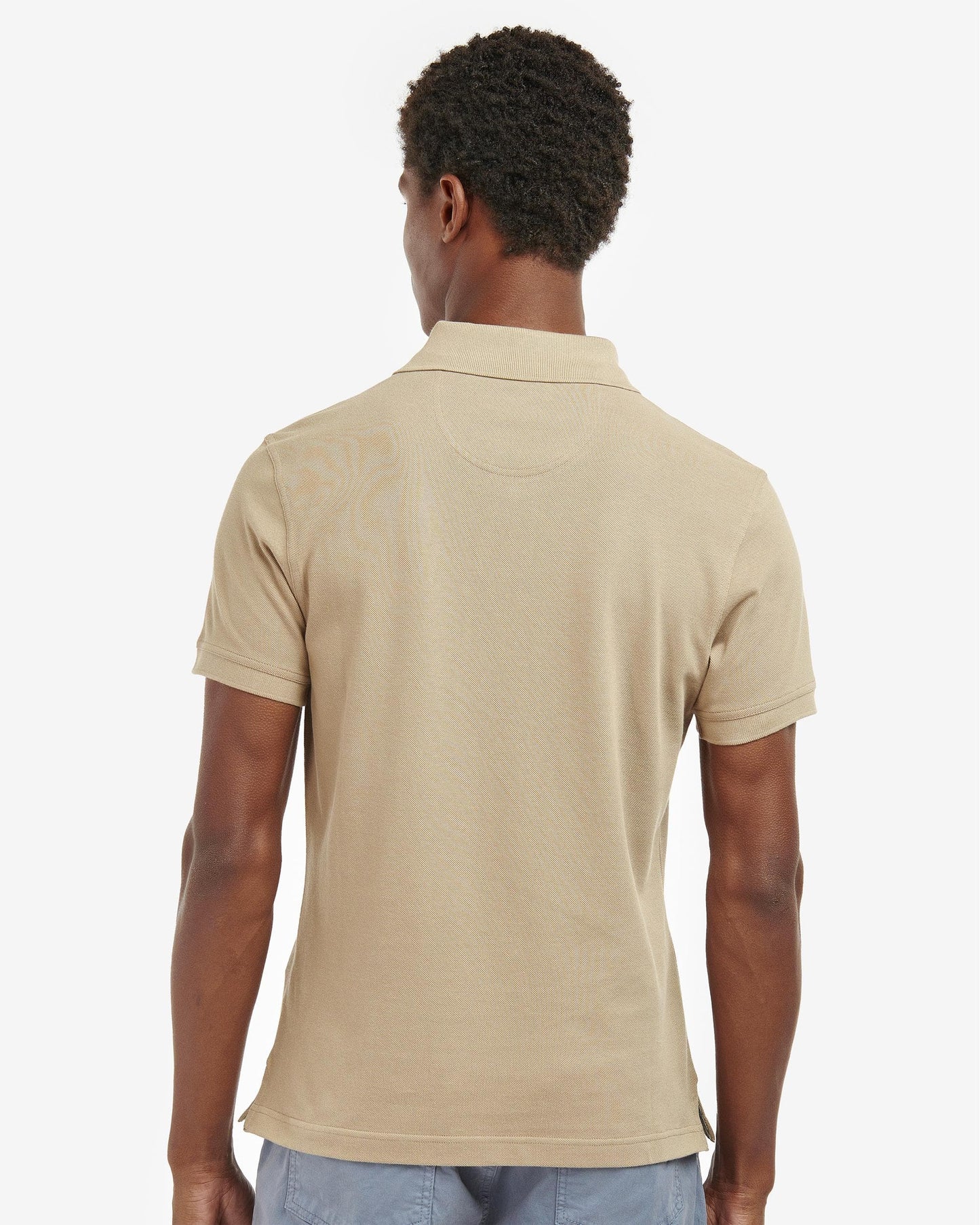 Barbour Tartan Pique Mens Polo S/S 25 - Washed Stone