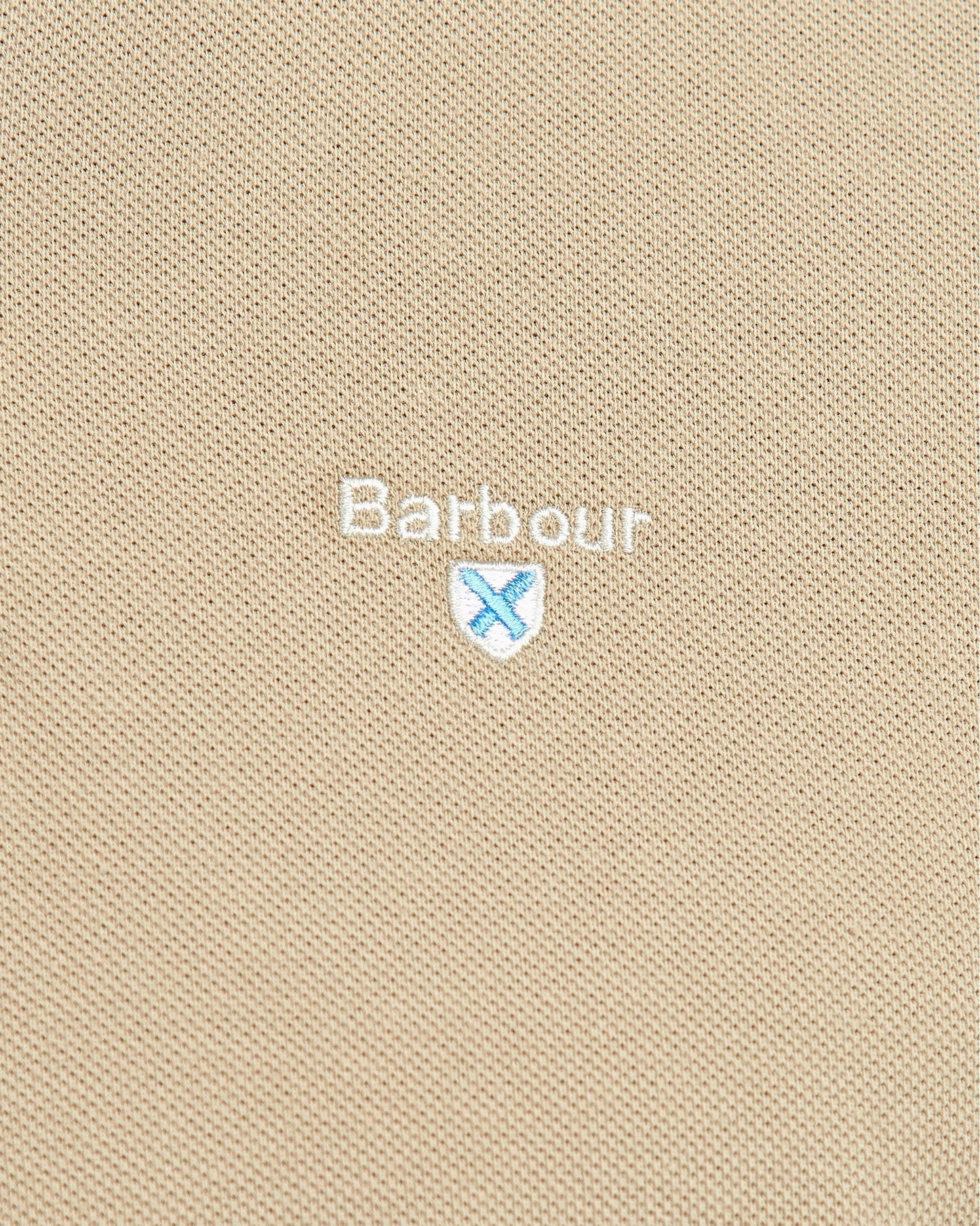 Barbour Tartan Pique Mens Polo S/S 25 - Washed Stone