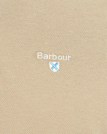 Barbour Tartan Pique Mens Polo S/S 25 - Washed Stone