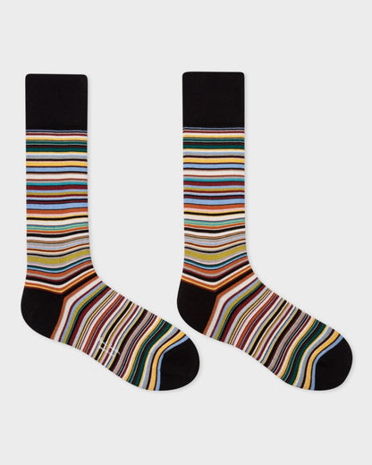 Paul Smith Mens Signature Stripe Socks - 92A Multi Coloured