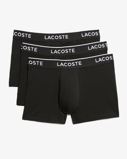 Lacoste Pack of 3 Mens Casual Cotton Stretch Boxer Trunks