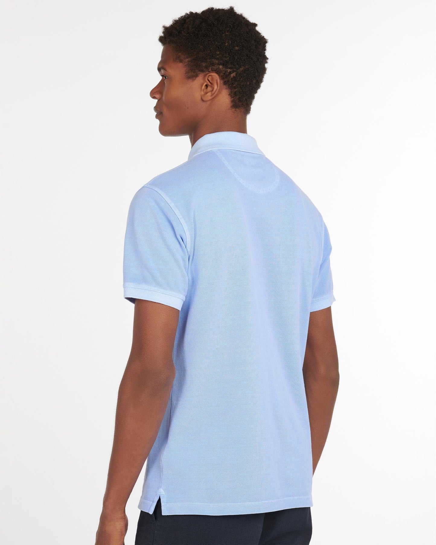 Barbour Wash Sports Mens Polo Shirt - Sky