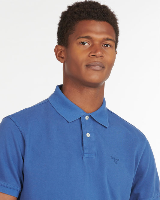 Barbour Wash Sports Mens Polo Shirt - Marine Blue