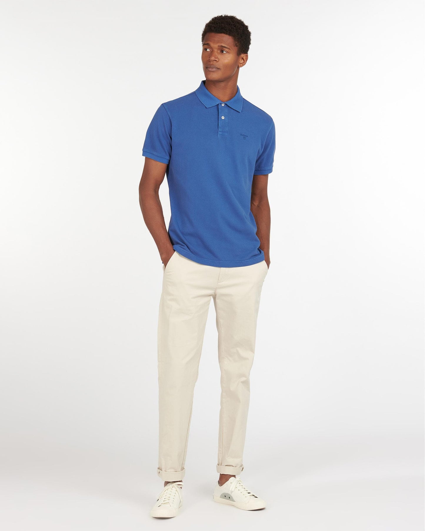 Barbour Wash Sports Mens Polo Shirt - Marine Blue