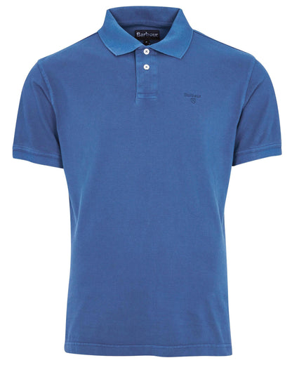 Barbour Wash Sports Mens Polo Shirt - Marine Blue