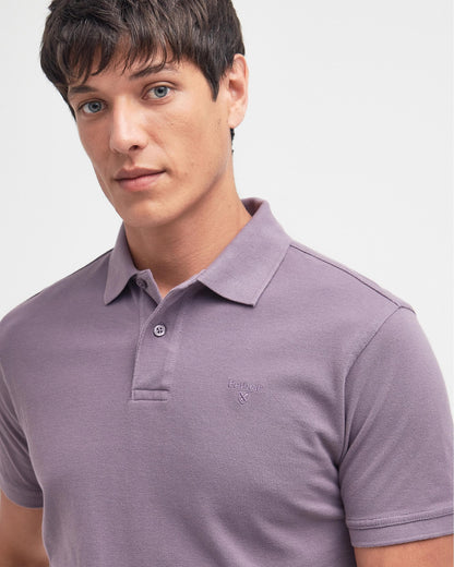 Barbour Wash Sports Mens Polo Shirt - Purple Slate