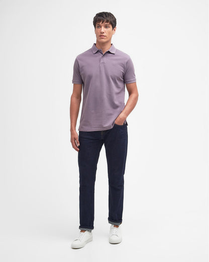Barbour Wash Sports Mens Polo Shirt - Purple Slate