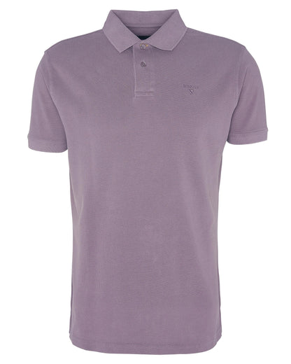Barbour Wash Sports Mens Polo Shirt - Purple Slate