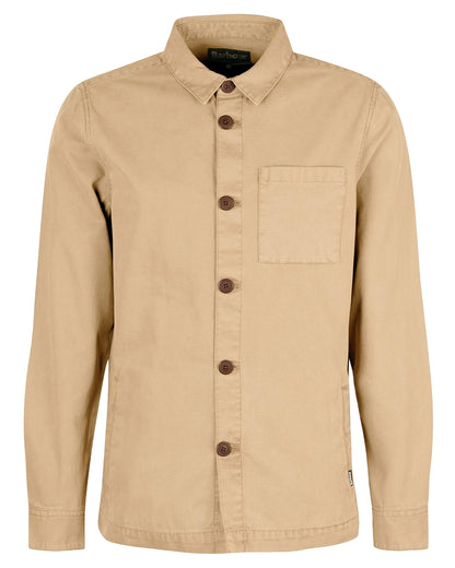 Barbour Washed Mens Overshirt - Washed Stone