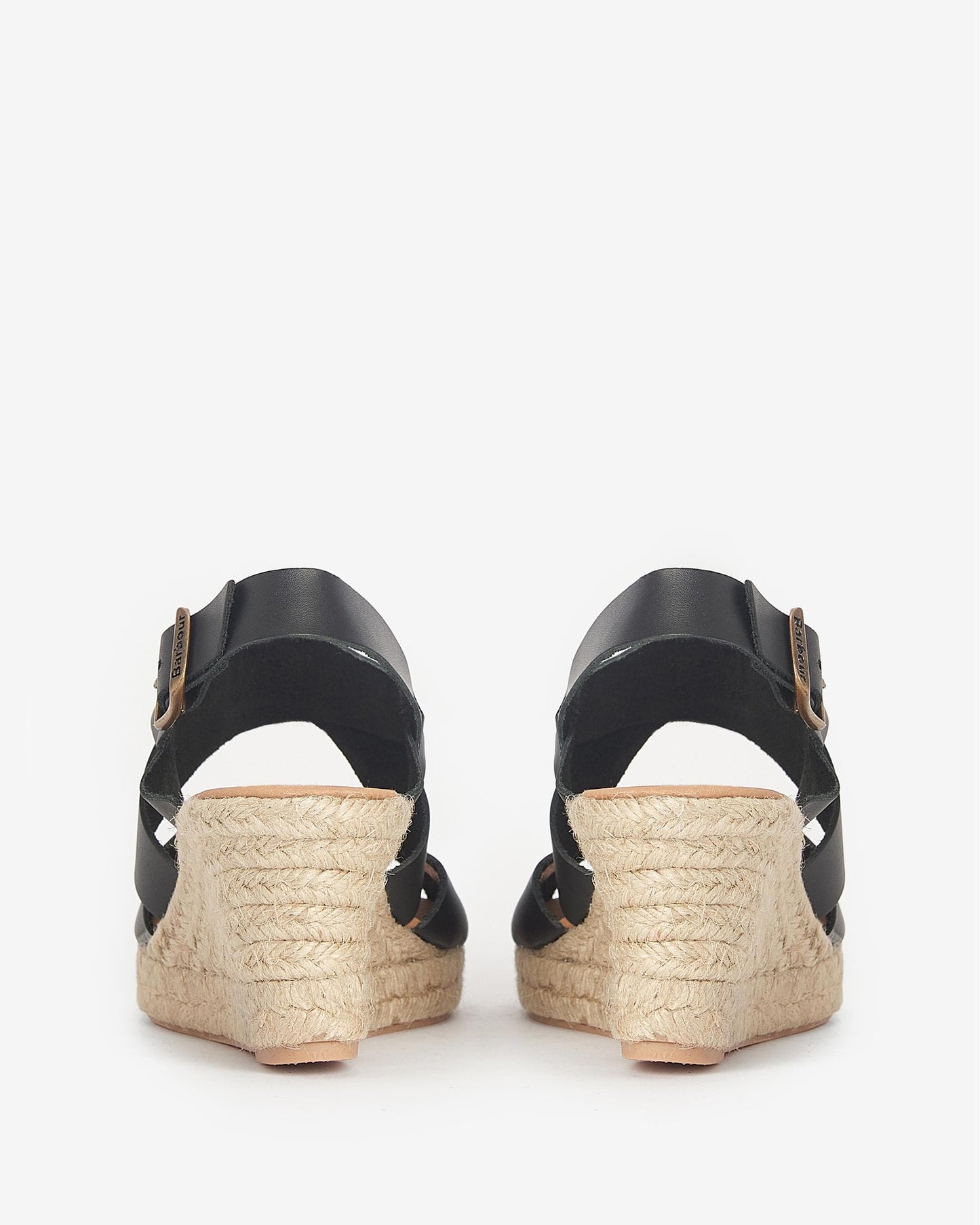 Barbour Yolanda Womens Wedge Espadrilles - Black