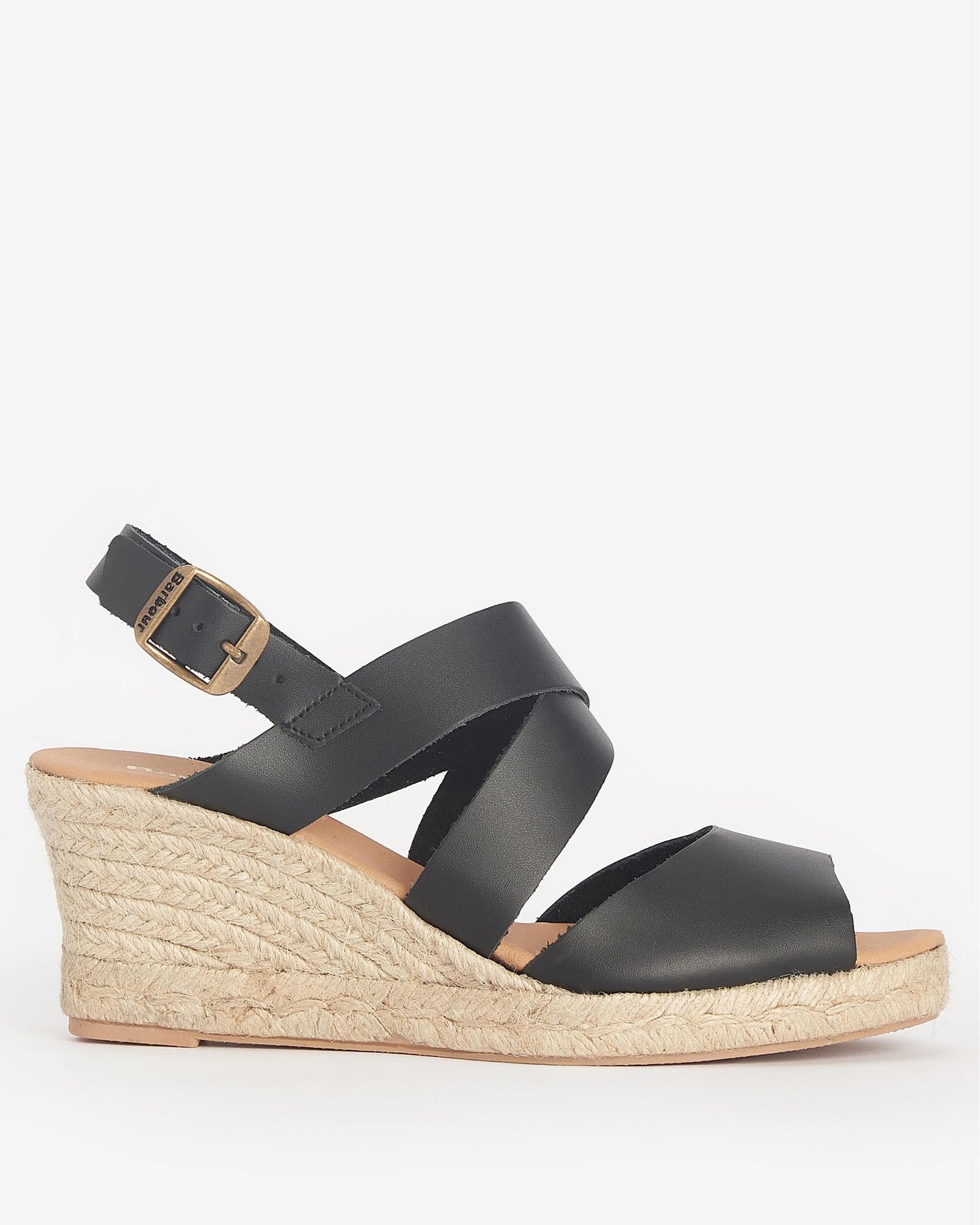 Barbour Yolanda Womens Wedge Espadrilles - Black