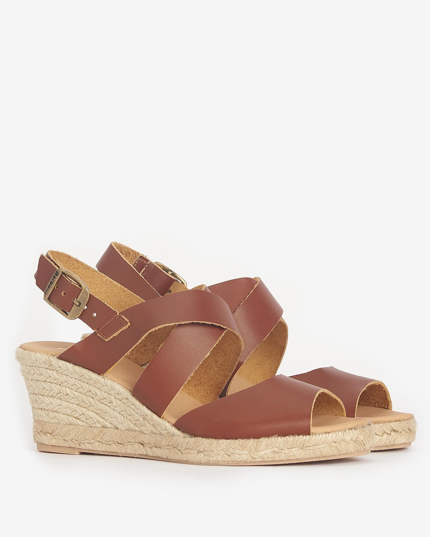 Barbour Yolanda Womens Wedge Espadrilles - Tan