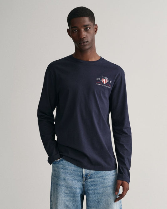GANT GANT Mens Reg Medium Archive Shield Long Sleeve T-Shirt