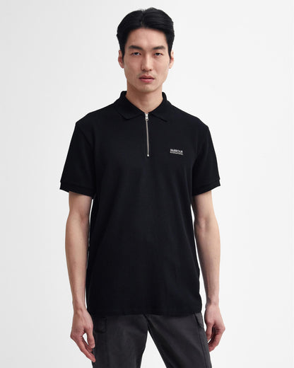 Barbour International Albury Texture Mens Zipped Polo