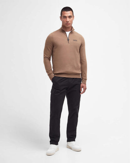 Barbour International Essential Half-Zip Mens Sweatshirt - Fossil