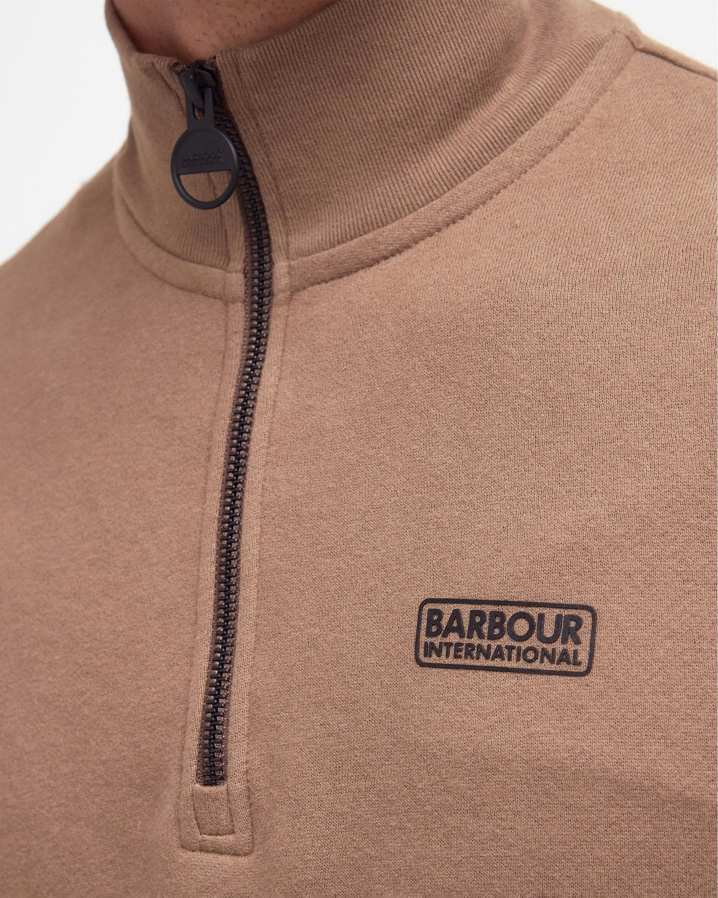 Barbour International Essential Half-Zip Mens Sweatshirt - Fossil