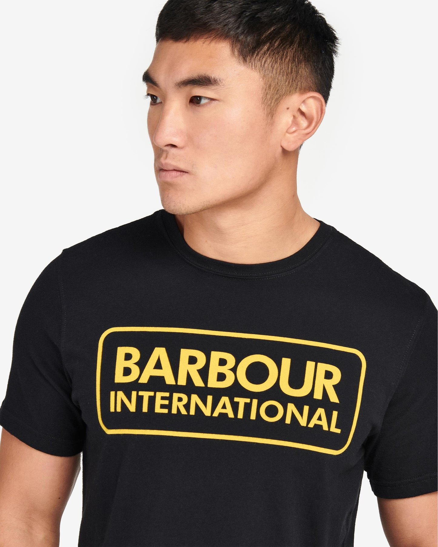 Barbour International Essential Large Logo Mens T-Shirt - Black