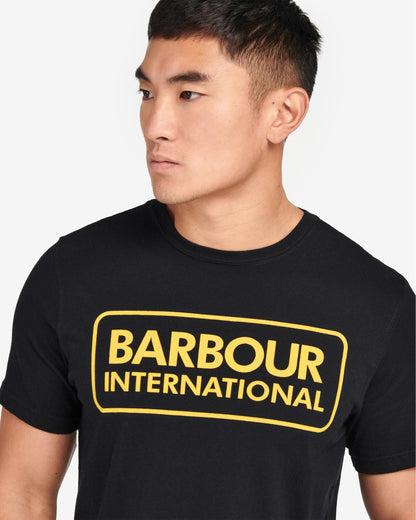 Barbour International Essential Large Logo Mens T-Shirt - Black