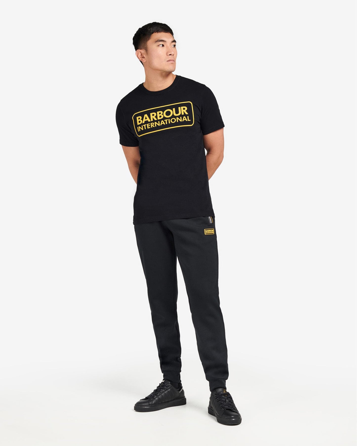 Barbour International Essential Large Logo Mens T-Shirt - Black