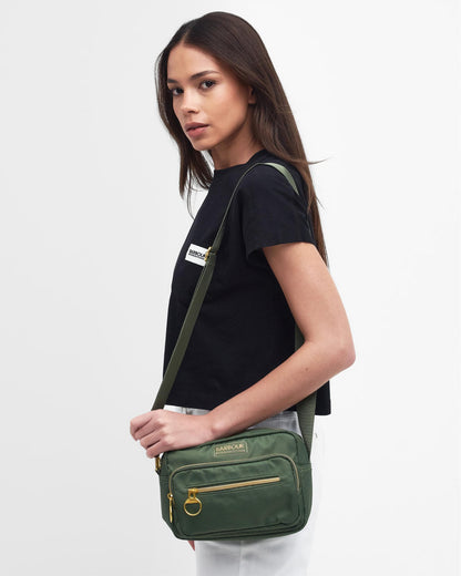 Barbour International Qualify Womens Crossbody Bag - Smoke Green