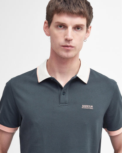 Barbour International Howall Mens Polo - Forest River