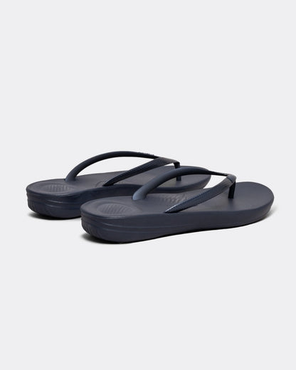 Fitflop Iqushion Womens Ergonomic Flip-Flops - Midnight Navy 399 - CHO - Designer Womens Sandals