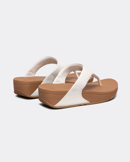 Fitflop Lulu Leather Toepost Womens Flip-Flop - White 024
