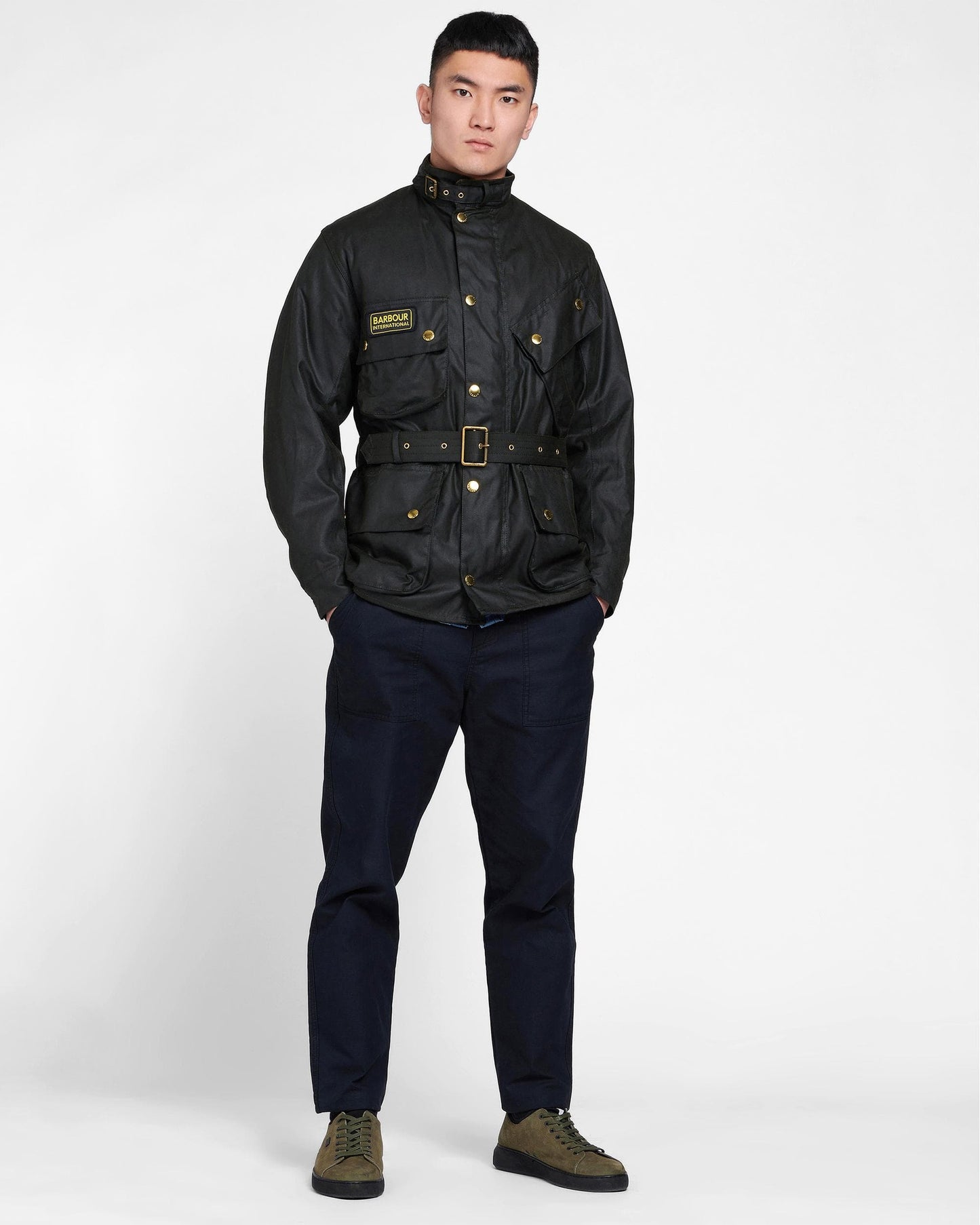 Barbour International Mens Original Wax Jacket - Sage