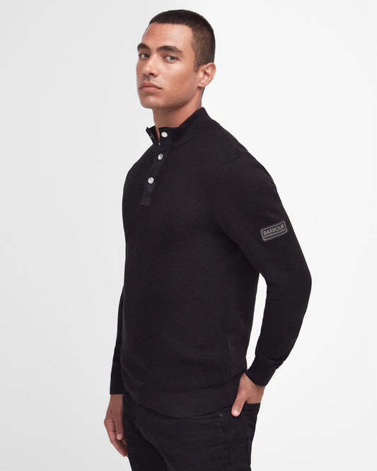 Barbour International Barbour International Murrey Quarter Placket Mens Knitted Jumper