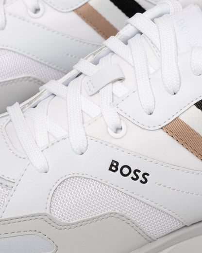 BOSS Orange Jonah Mens Running Style Trainers With EVA Rubber Outsole NOS - White 100