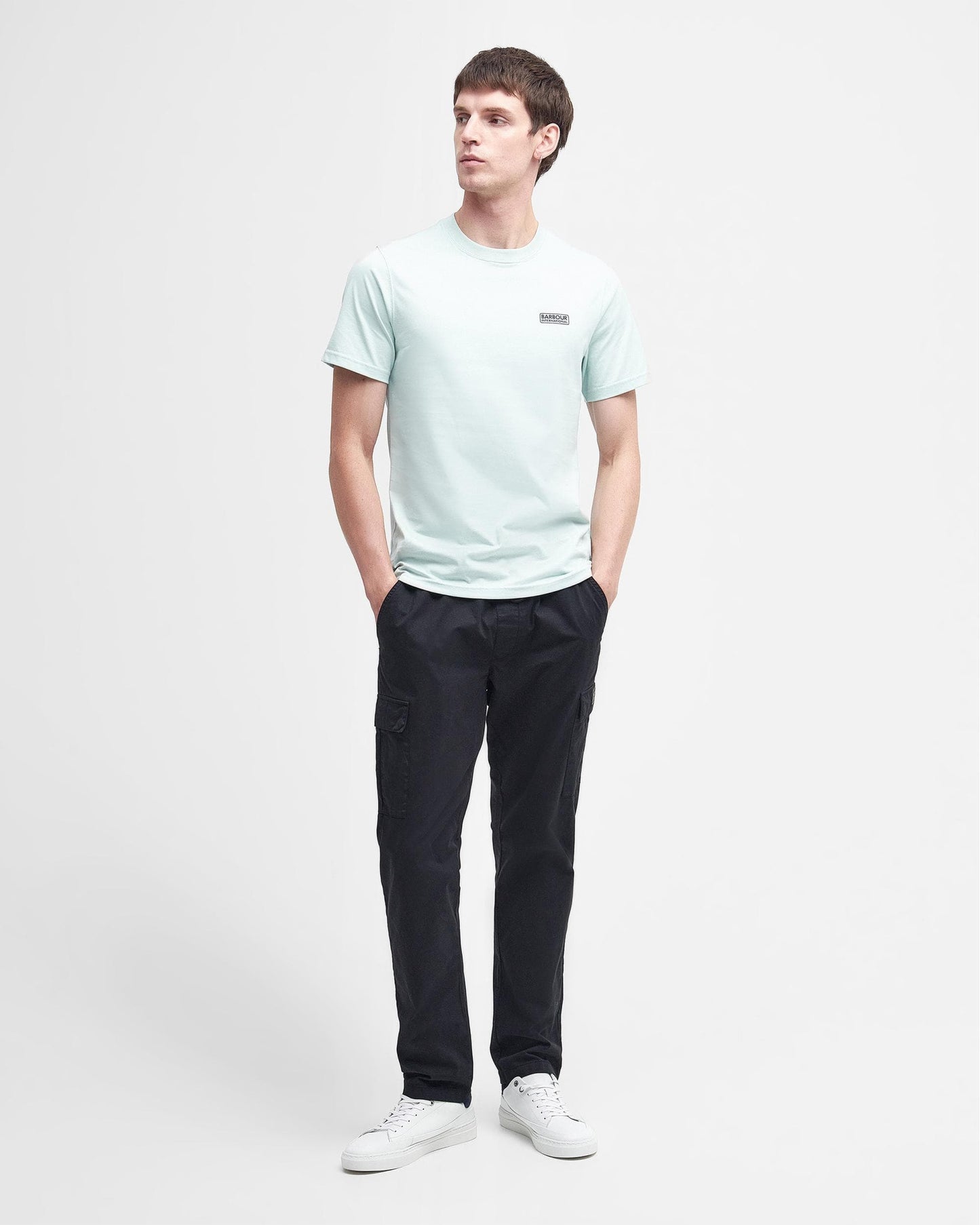 Barbour International Small Logo Mens T-Shirt - Green Fig