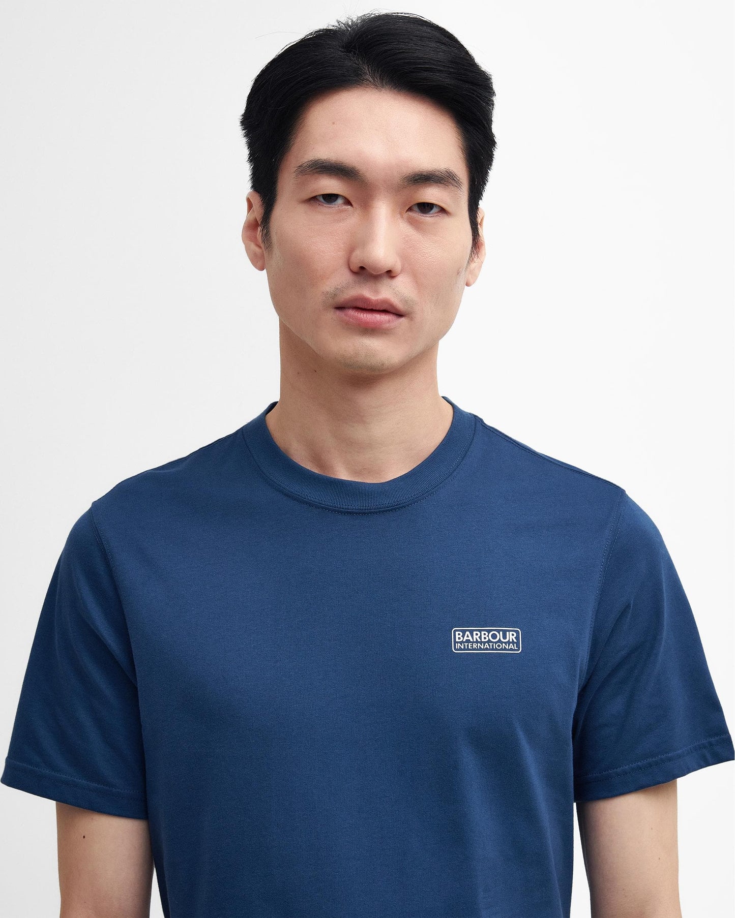 Barbour International Small Logo Mens T-Shirt - Washed Cobalt
