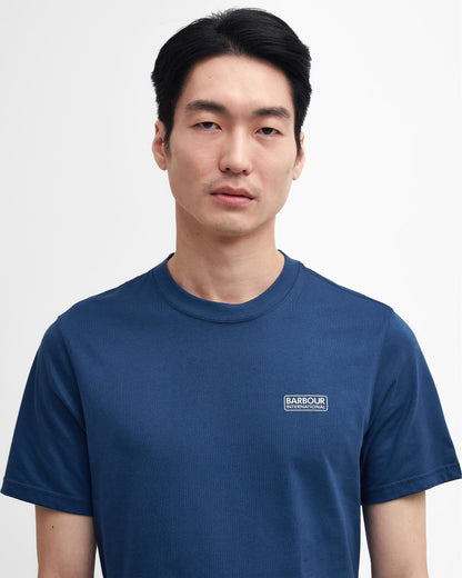 Barbour International Small Logo Mens T-Shirt - Washed Cobalt