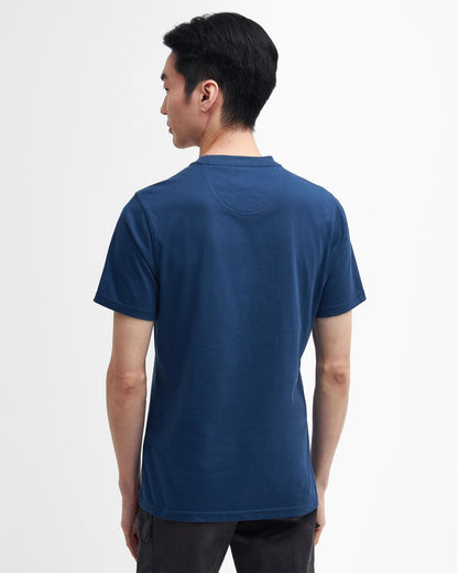 Barbour International Small Logo Mens T-Shirt - Washed Cobalt