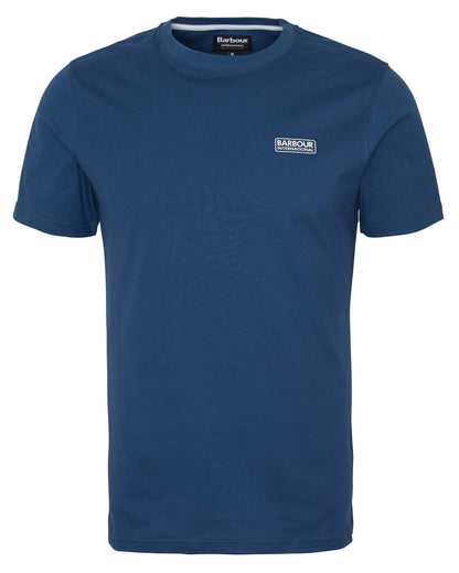 Barbour International Small Logo Mens T-Shirt - Washed Cobalt