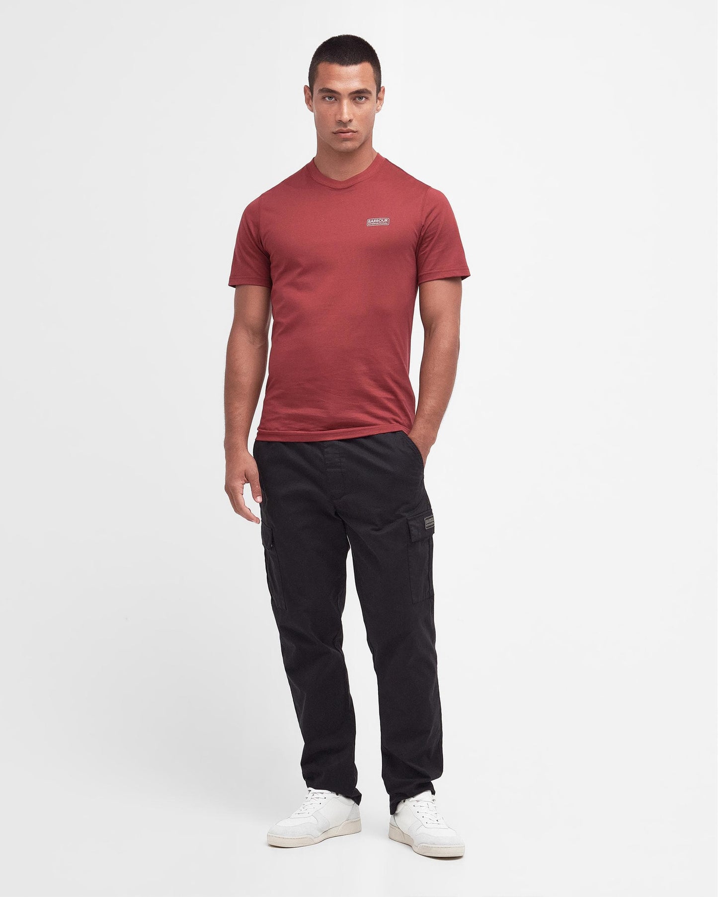 Barbour International Small Logo Mens T-Shirt - Mauve Haze