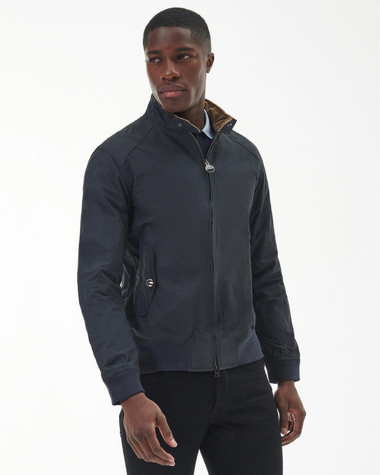 Barbour International Steve McQueen Rectifier Harrington Casual Mens Jacket - Navy