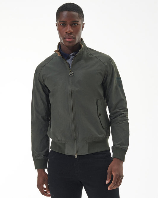 Barbour International Steve McQueen Rectifier Harrington Casual Mens Jacket - Sage