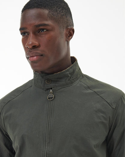 Barbour International Steve McQueen Rectifier Harrington Casual Mens Jacket - Sage