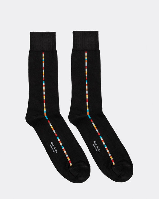 Paul Smith Vittore Mens Signature Stripe Socks - 79 Black