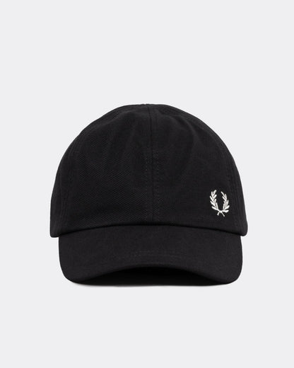 Fred Perry Classic Piqué Cap - Black/Snow White 843