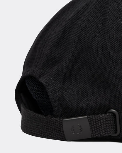 Fred Perry Classic Piqué Cap - Black/Snow White 843