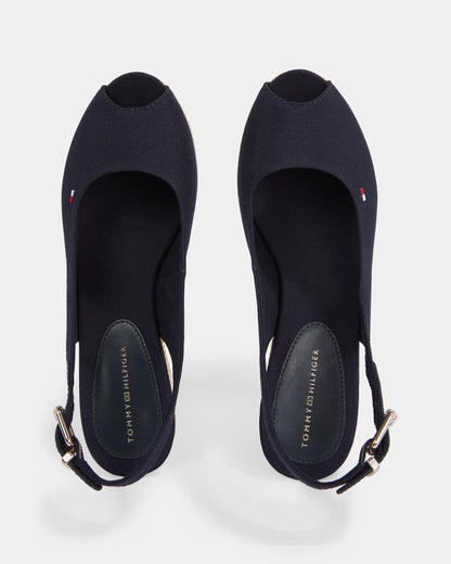 Tommy Hilfiger Iconic Elba Sling Back Wedge - Space Blue