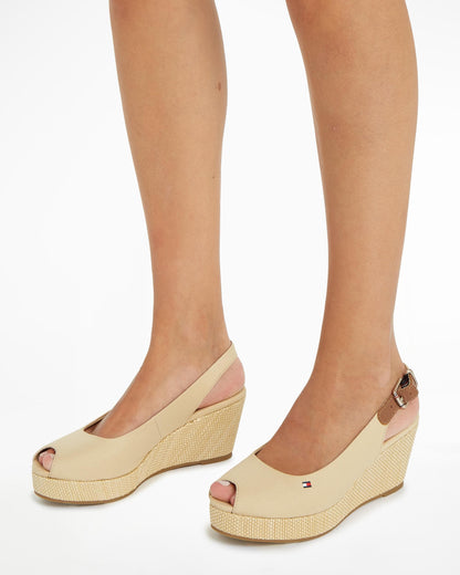 Tommy Hilfiger Iconic Elba Sling Back Wedge - Harvest Wheat