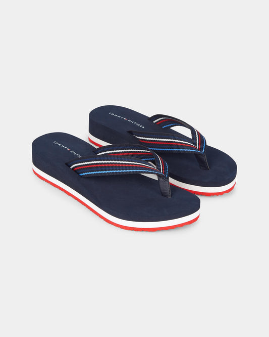 Tommy Hilfiger Wedge Stripes Womens Beach Sandals